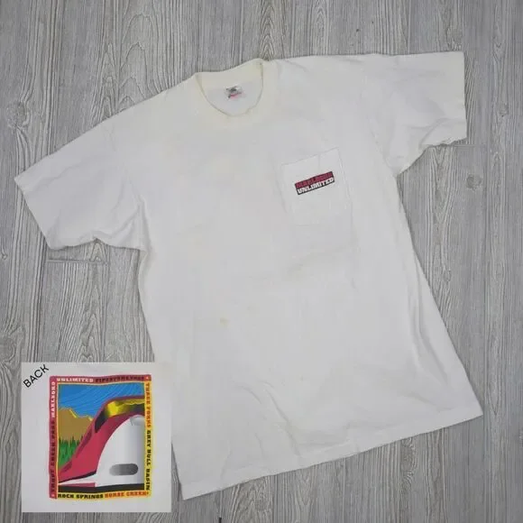 Vintage 90s Fruit of the Loom Men's XL Marlboro Unlimited Pipestone Pass T-Shirt - Picture 1 of 9
